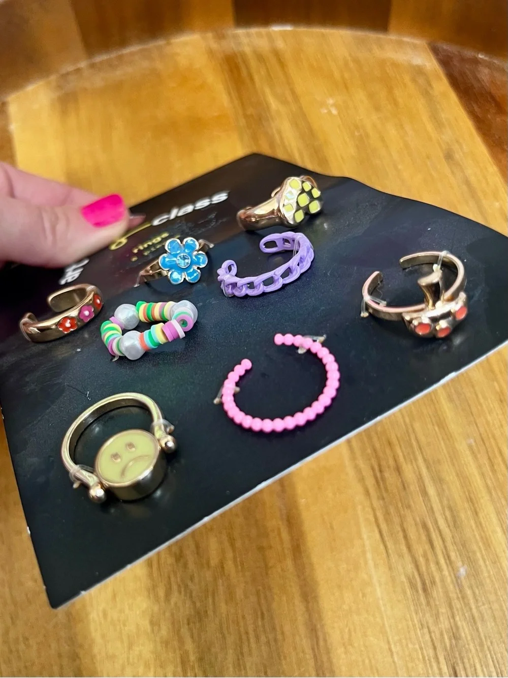 *3/$15, Art Class - Multicolor Girls' Ring Set - Pastel & Gold Accents